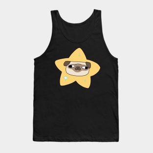 Pug Face on a Star Tank Top